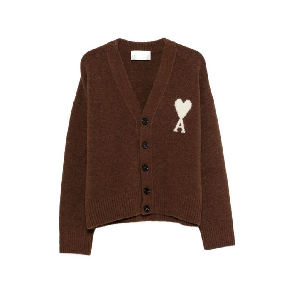 Ami Paris Women Ami De Coeur Wool Cardigan